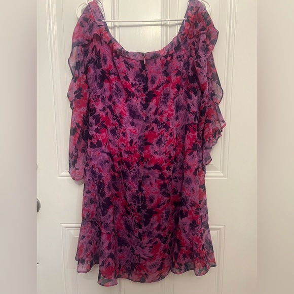 H by Halston Floral Dress - Pink and Purple - Picture 3 of 5